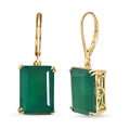 Karis Verde Onyx 13.75 ctw Art Deco Lever Back Earrings in 18K YG Plated and ION Plated YG Stainless Steel - Sticky add to cart bar