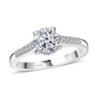Luxuriant Lab Grown Diamond Ring in Rhodium Over Sterling Silver 1.25 ctw