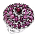 Orissa Rhodolite Garnet 12.90 ctw Ring in Rhodium Over Sterling Silver - Sticky add to cart bar