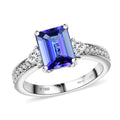 Certified & Appraised Rhapsody 950 Platinum AAAA Tanzanite, Diamond (E-F, VS) (0.56 cts) Ring (Size 10.0) (6.05 g) 3.01 ctw - Sticky add to cart bar