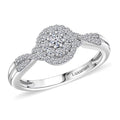 Luxuriant Lab Grown Diamond (G-H, SI) Ring in Rhodium Over Sterling Silver 0.35 ctw - Sticky add to cart bar