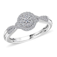 Luxuriant Lab Grown Diamond (G-H, SI) Ring in Rhodium Over Sterling Silver 0.35 ctw