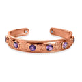African Amethyst 7.25 ctw Cuff Bracelet in 14K RG Over Copper with Magnet (7.25 In) - Sticky add to cart bar