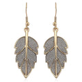 Leaf Earrings in Goldtone - Sticky add to cart bar