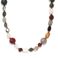 Multi Gemstone 630.00 ctw Necklace in 18K YG Plated 36 Inches