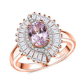 Premium Martha Rocha Kunzite, Moissanite Ring in 18K Vermeil RG Over Sterling Silver (Size 6.0) 2.50 ctw - Sticky add to cart bar