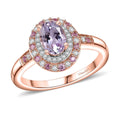 D'Joy Premium Martha Rocha Kunzite, Multi Gemstone Ring in 18K Vermeil RG Over Sterling Silver (Size 10.0) 1.60 ctw - Sticky add to cart bar