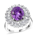 Karis African Amethyst, Multi Gemstone Ring in Platinum Bond 5.50 ctw - Sticky add to cart bar