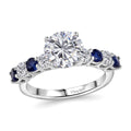 Golconda Topaz, Masoala Sapphire (D) Ring in Platinum Over Sterling Silver (Size 10.0) 4.00 ctw - Sticky add to cart bar