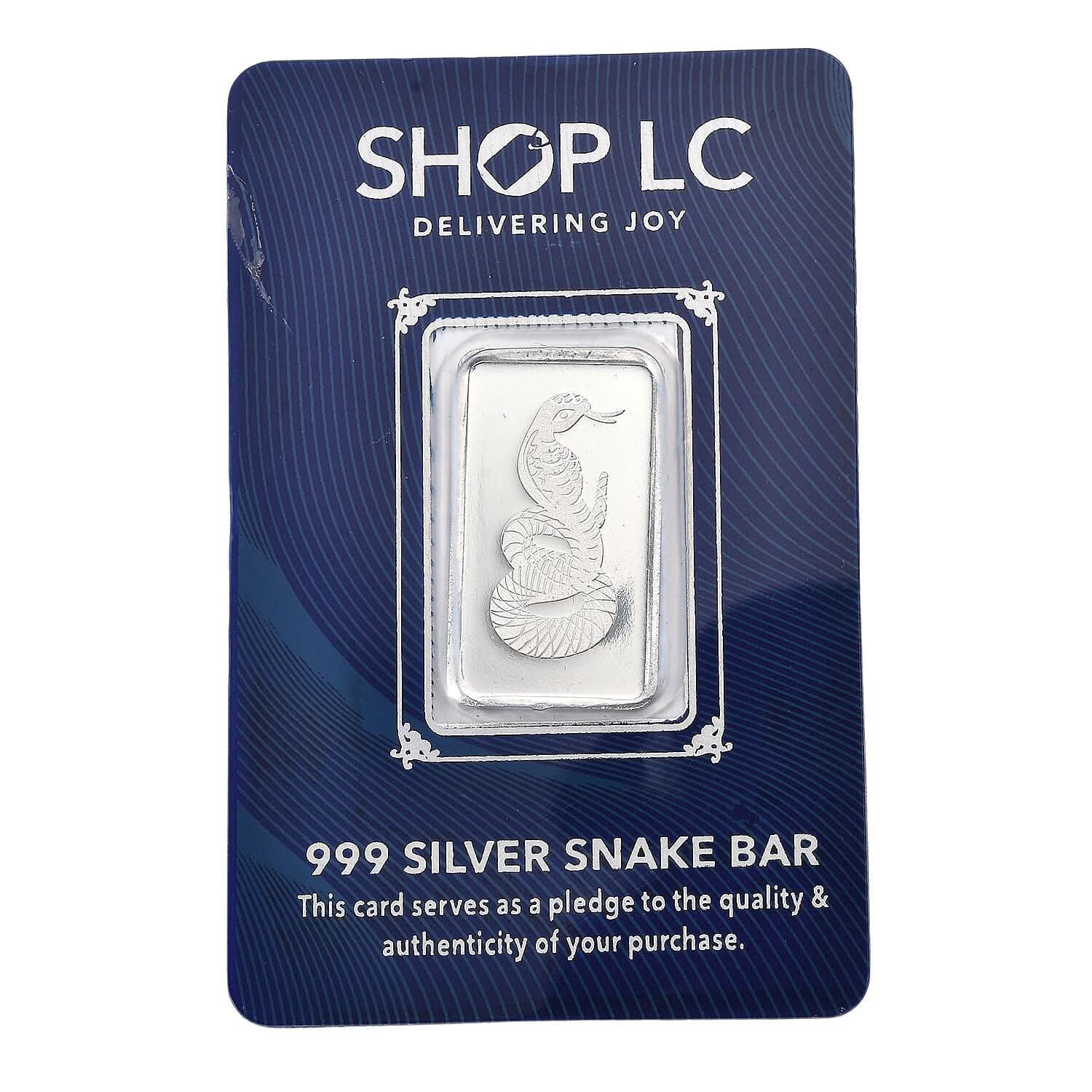 999 Fine Silver Serpent Bar 5 Grams