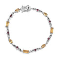 Epic Deal Karis Brazilian Citrine, Orissa Rhodolite Garnet Bracelet Platinum Bond (7.25 In) 4.35 ctw - Sticky add to cart bar