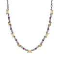Karis Brazilian Citrine and Orissa Rhodolite 5.35 ctw Garnet Art Deco Necklace Platinum Bond 18 Inches - Sticky add to cart bar