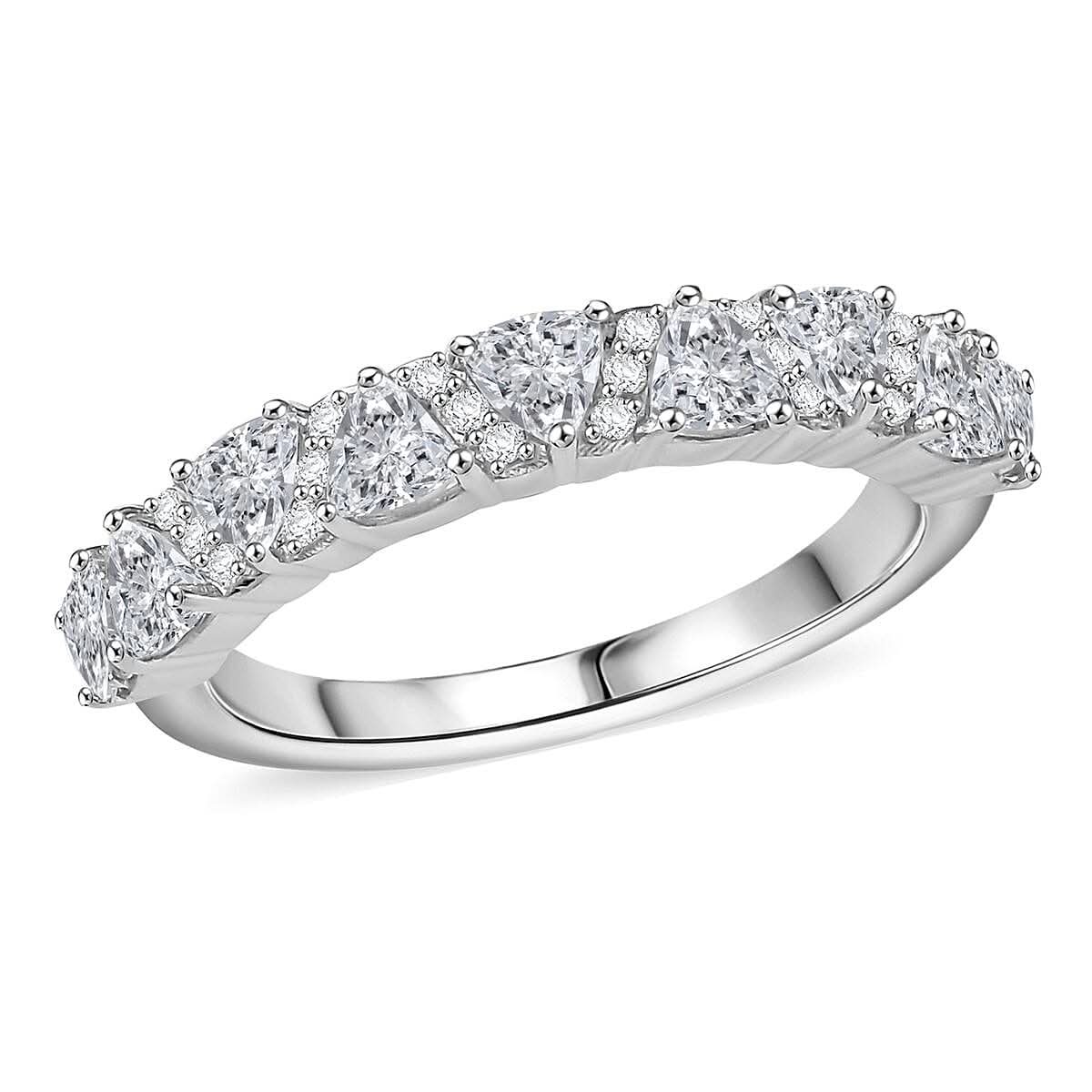 Golconda Topaz Band Ring in Platinum Over Sterling Silver (Size 10.0) 1.50 ctw