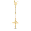 1.80MM Diamond Cut Beads Rosary Necklace in 14K Yellow Gold 4.65 Grams 18 Inches - Sticky add to cart bar