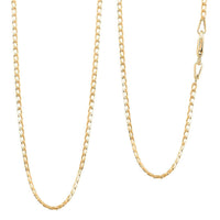 2mm Cuban Chain Necklace in 14K Yellow Gold 22 Inches 3.41 Grams