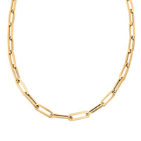 3.5mm Paper Clip Chain Necklace in 14K Yellow Gold 4.60 Grams 16 Inches