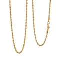 2mm Rope Chain Necklace in 10K Yellow Gold 2 Grams 24 Inches - Sticky add to cart bar