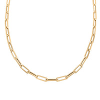 4mm Paper Clip Chain Necklace in 14K Yellow Gold 6.5 Grams 20 Inches