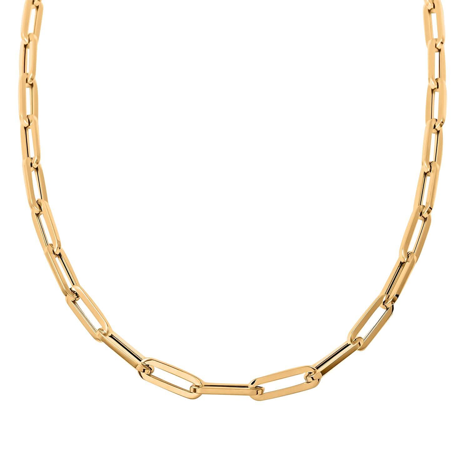 5mm Paper Clip Chain Necklace in 14K Yellow Gold 13.6 Grams 20 Inches