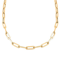6mm Paper Clip Chain Necklace in 14K Yellow Gold 20 Inches 13.8 Grams