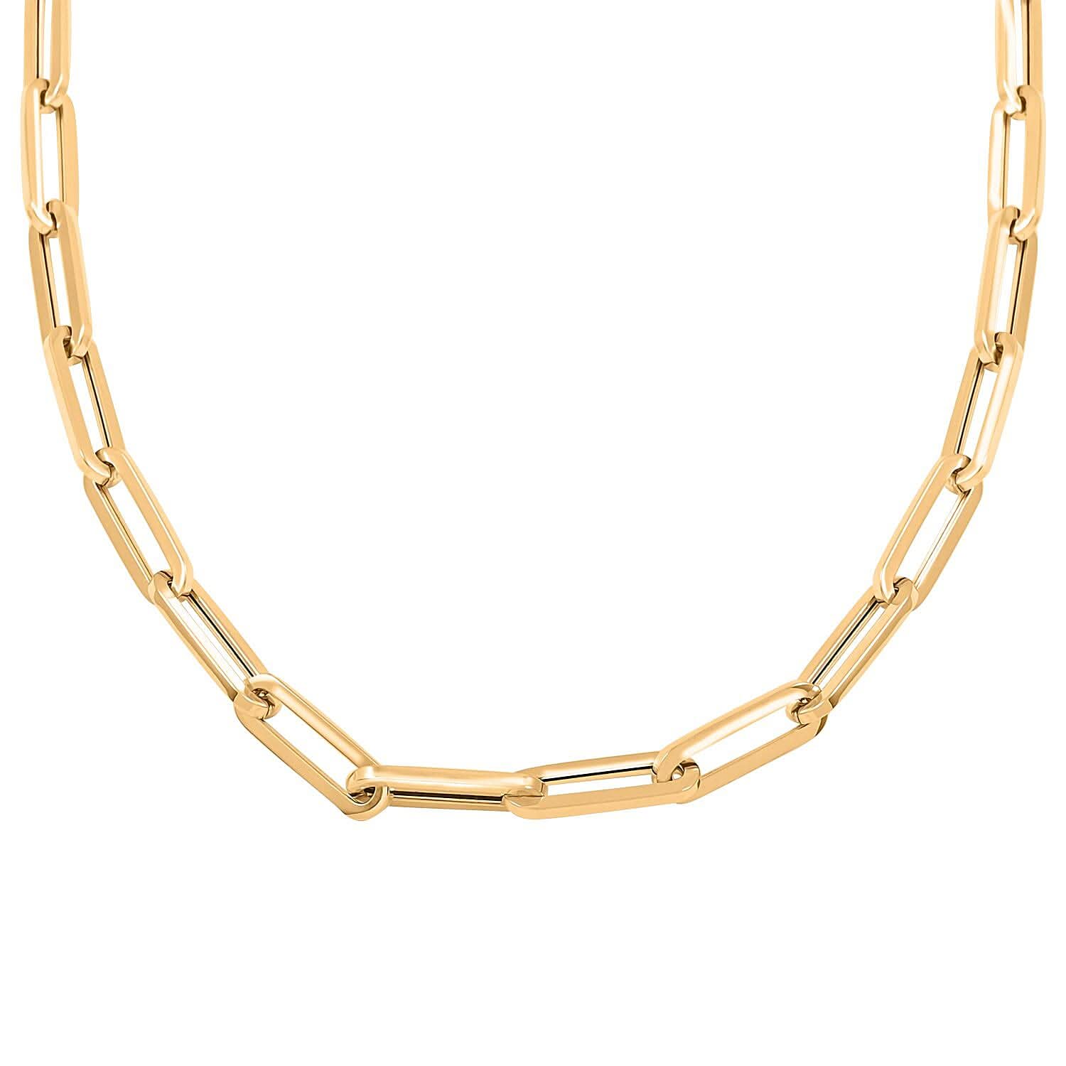 4.3mm Paper Clip Chain Necklace in 14K Yellow Gold 9.90 Grams 22 Inches