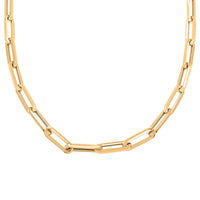 4.3mm Paper Clip Chain Necklace in 14K Yellow Gold 9.90 Grams 22 Inches