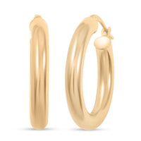 4x25mm Hoop Earrings in 10K Yellow Gold 2.4 Grams