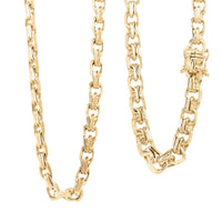 10K Yellow Gold 7.6 mm Chino Chain Necklace 22 Inches 28 Grams