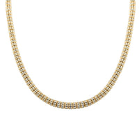 10K Yellow Gold 4.50 mm Ice Chain Necklace 22 Inches 26.4 Grams