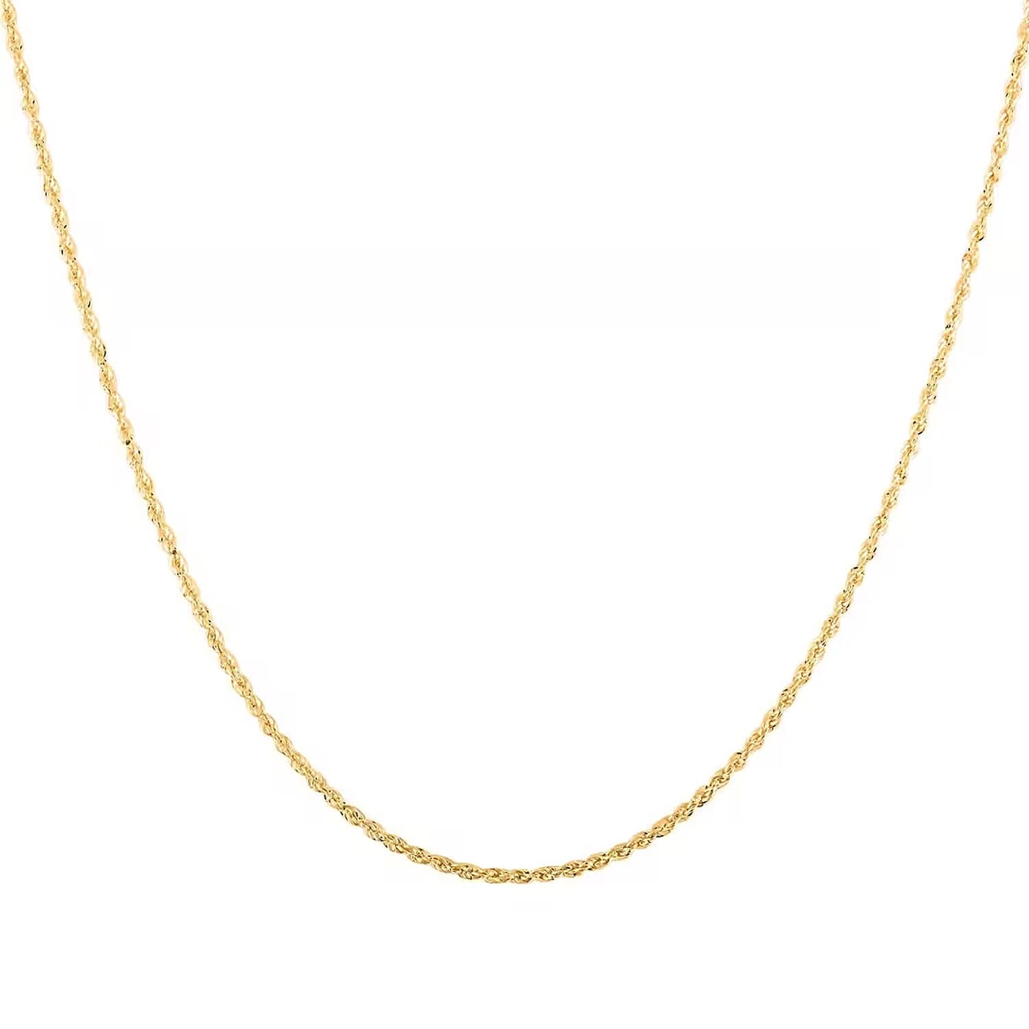 14K Yellow Gold 3mm Rope Chain Necklace 22 Inches 4 Grams