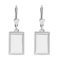 Bar Earrings in Rhodium Over Sterling Silver 3 Grams - Sticky add to cart bar