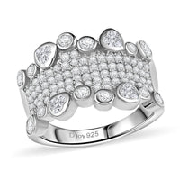 Golconda Topaz 1.75 ctw Ring in Rhodium Over Sterling Silver (Size 10.0)