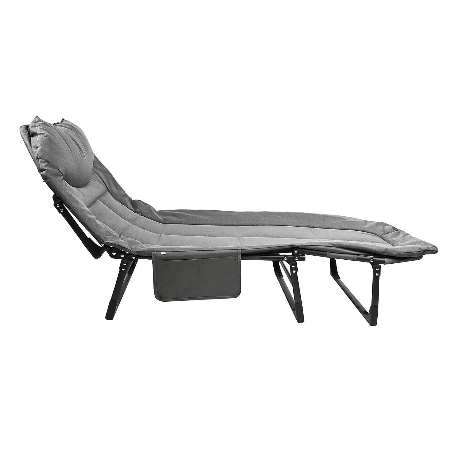 CLOSEOUT Grey Folding Outdoor/Indoor Cot 70X30 Inches