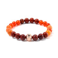 Multi Gemstone Beaded Stretch Bracelet in Rosetone (6.5-7In) - Sticky add to cart bar