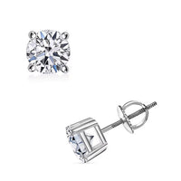Luxuriant Lab Grown Diamond E-F VS 1.00 ctw Solitaire Stud Earrings in 14K White Gold