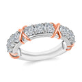Grandidierite 1.08 ctw XOXO Ring in 18K Vermeil RG and Rhodium Over Sterling Silver (Size 10) 1 - Sticky add to cart bar
