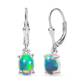 D'Joy Ethiopian Welo Opal 1.65 ctw Lever Back Earrings in Rhodium Over Sterling Silver - Sticky add to cart bar