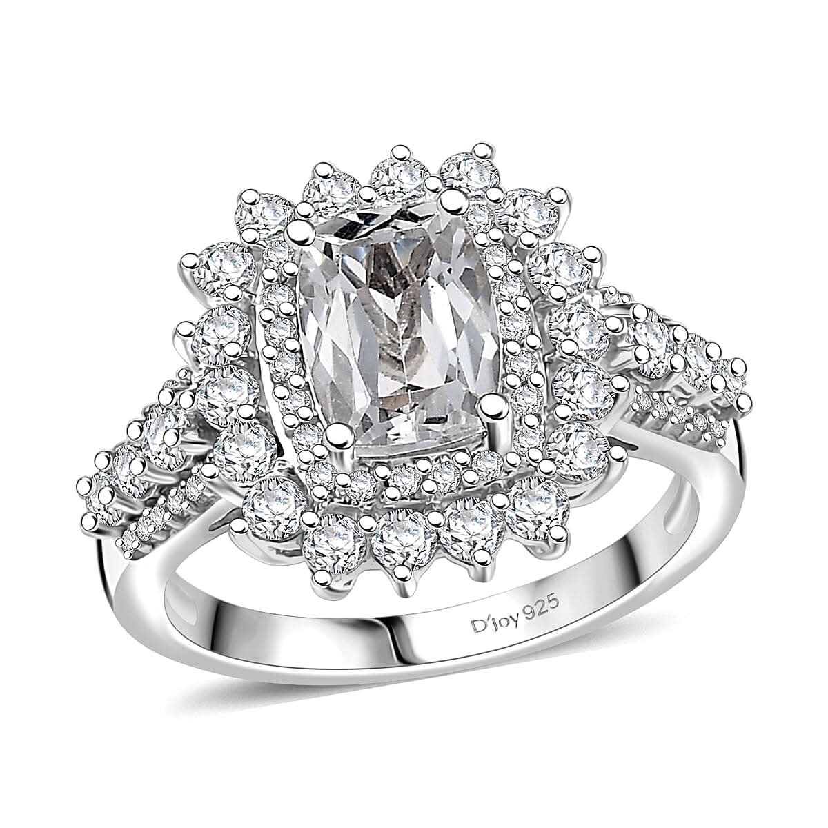 Golconda Topaz Ring in Platinum Over Sterling Silver (Size 10.0) 2.90 ctw