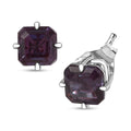 10K White Gold AAA Luxuriant Lab Grown Alexandrite Solitaire Stud Earrings 2.48 ctw - Sticky add to cart bar