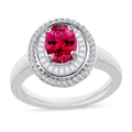 Luxoro Premium Ouro Fino Rubellite and G-H I2 Diamond 1.67 ctw Ring in 10K White Gold (Size 10) 1 - Sticky add to cart bar