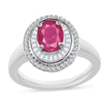Luxoro Premium Mozambique Ruby and G-H I2 Diamond 2.00 ctw Ring in 10K White Gold (Size 10) 2 - Sticky add to cart bar
