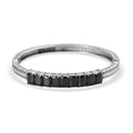 Shungite 5.15 ctw Bangle Bracelet in Stainless Steel (6.50 In) - Sticky add to cart bar