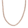 Peach Freshwater Pearl Oval Shape Blush Tide Necklace in 18K Vermeil Yellow Gold Over Sterling Silver 18-20 Inches - Sticky add to cart bar