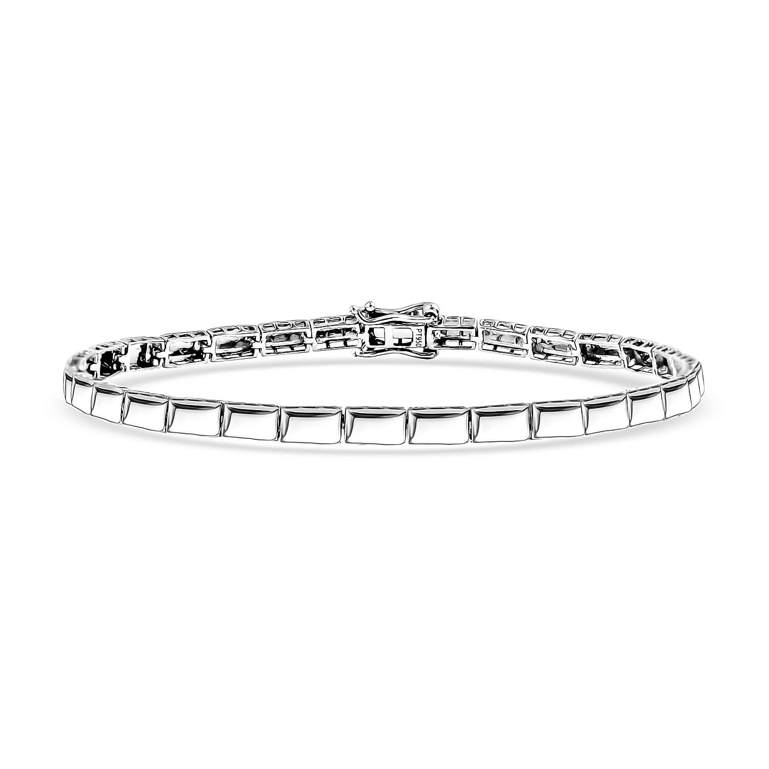 950 Platinum Modern Grace, Bar Link Bracelet (6.50 In) (9.26 g)