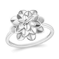 Floral Ring in 10K White Gold (Size 10.0) 4.10 Grams