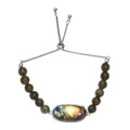 Malagasy Labradorite 70.50 ctw Bracelet in Stainless Steel - Sticky add to cart bar