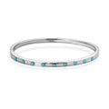 Sleeping Beauty Turquoise 0.50 ctw Bangle Bracelet in Stainless Steel - Sticky add to cart bar