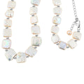 White Baroque Freshwater Pearl Necklace in Rhodium Over Sterling Silver (18 Inches) - Sticky add to cart bar