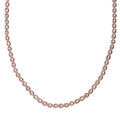 Pink Freshwater Pearl Oval Shape Necklace in 18K Vermeil Yellow Gold Over Sterling Silver 18 Inches - Sticky add to cart bar