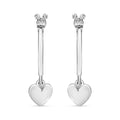 Heart Hoop Earrings in 10K White Gold 3.80 Grams - Sticky add to cart bar